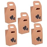 PENIKOKO 24 Bolsas De Papel Kraft Con Ventana Bolsas De Papel Marrón Plegables Para Fiestas Con Ventana