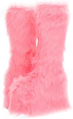 Ellie Shoes Women's 500-Fuzz Boot, Pink, 9 US/9 M US | Image 6