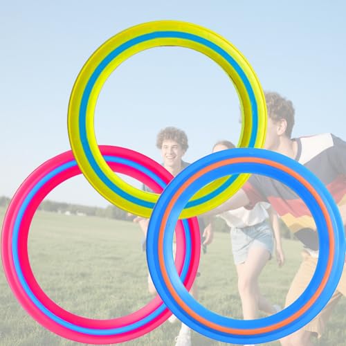 Prinxse 11-inch Flying Ring 3-piece Set. A Sports Game for Beach Backyard Park and pet Interaction. Suitable for Soft Flying Discs the Best Outdoor Throwing Toy.