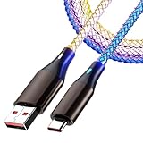 Accessoire Tendance pour Gamers et Intérieurs Modernes: Que ce soit dans un setup gaming, à l’intérieur d’un véhicule ou en tant que veilleuse dans la chambre, ce câble USB-A vers USB-C lumineux attire l'œil et offre un éclairage stylé qui s’intègre parfaitement à n’importe quel environnement