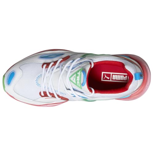 PUMA Mens TRC Blaze Neon Lace Up Sneakers Shoes Casual - White4