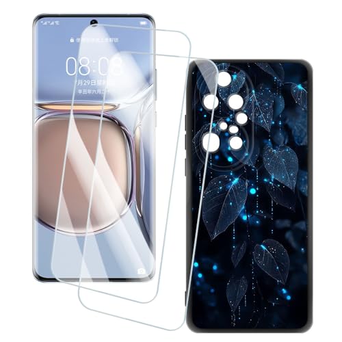 OAGELIM 2�Z�b�g �X�N���[���v���e�N�^�[ + �P�[�X Huawei P50 Pro Snapdragon 888 (6.6 �C���`) �Ƃ̌݊������� �A�[�e�B�X�e�B�b�N�J�X�^���v�����g�J�o�[�Ƌ����K���X�t�B���� �X�N���b�`�h�~ (�t)
