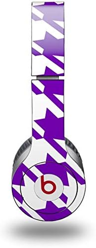 Skin Decal Wrap Works with Original Beats Solo HD Headphones Houndstooth Purple Skin Only (Headphones NOT Included)
