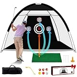 TTCB SPORTS Golf-Schlagnetz, 10 x 7 Fuß großes Golfnetz