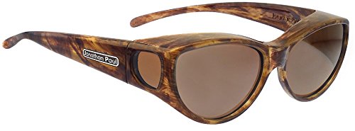 Jonathan Paul Fitovers Ikara Medium Polarized Over Sunglasses ; Tiger-Eye & Polarvue Amber