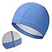 ERYUE Swim Cap Comfortable High Elasticity PU Bathing Cap for Adults, Protection Function, Universal Swim for Men Women Children, 1 X (Blue)