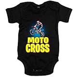 Entrega rápida a tu casa Body bebé Motocross salto - Negro, Talla única 12 meses