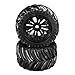 LANYINY Compatible with JLB for Racing for Cheetah 11101 21101 J3 for Speed 1/10 RC Car Upgrade Parts Spare Accessories2pcs 140mm Tire Wheel Tyre RC Wheel Tire