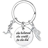Increíble llavero de joya: si estás buscando un buen regalo para un amante del corredor o del correr, este llavero de diseño moderno es perfecto. Cada vez que vea el llavero, puede sentir tu amor y estar llena de fuerza.