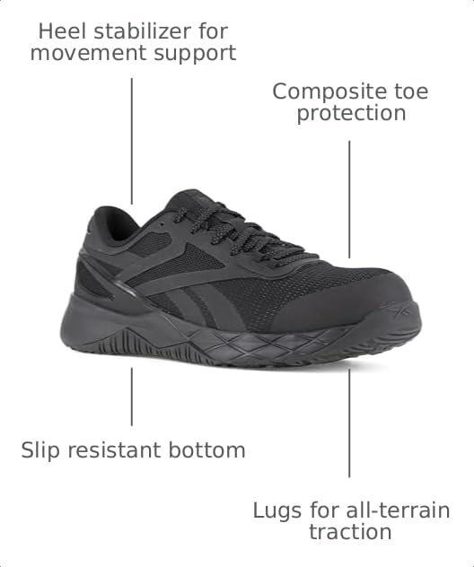 Reebok Work Women's Nanoflex TR Work Black Composite Toe Boots by Reebok - Used condition - Image 2
