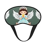 Niedliche Schlafmaske mit kleinem Engel, weiche Augenmaske, Augenbinde, glatt, bequem, Augenabdeckung mit