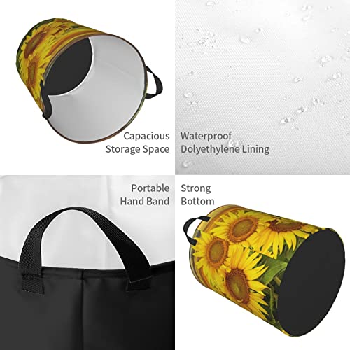 Panier à linge pliable tournesol grand format pour la maison