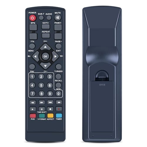 TCNOUMT Remote Control Replacement for Premiumx Receiver FTA540T DVB-T2 H.265 FTA530C DVB-C DVB-T