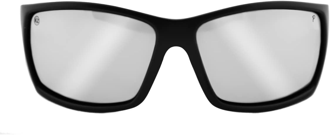 KZ Gear - Sierra Floating Sunglasses - Medium Sport Wrap Frame - Polarized 100% UV Protection - Great for Water Sports