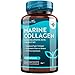 Meereskollagen 1.000 mg – 90 Kapseln mit erstklassigem hydrolysiertem Kollagen vom Typ I – Angereichert mit Hyaluronsäure, Vitamin C E B2, Zink, Kupfer und Jod – Hergestellt von Nutravita