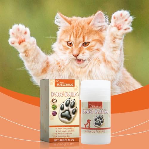 GZDAOXIA 40g Pfotenbalsam für Hunde und Katzen,pfotenbalsam Hund,Pfotenpflege für Hunde im Winter,Hundepfotenbalsam, Pfotenpflege,Hunde Zubehör,Natürliche Pflege als Stick für Welpen,Katzen