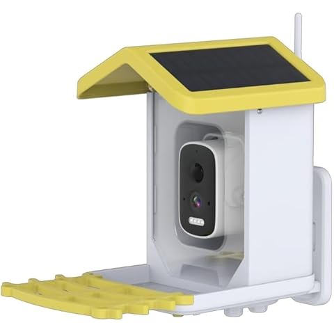 Smart Bird Feeder with Camera Solar Powered Cover