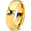Yellow Gold Dome Tungsten