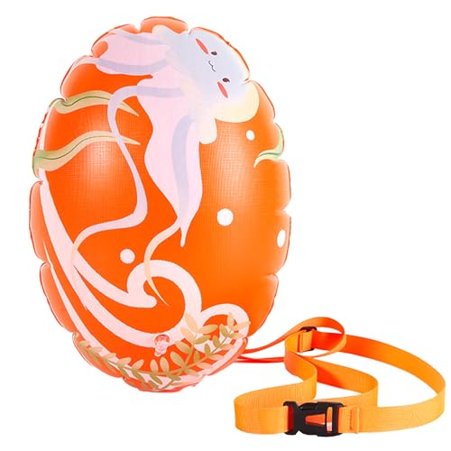 Boa galleggiante da traino, altamente visibile, impermeabile, con fibbia di sicurezza, galleggiante gonfiabile con cintura regolabile per nuoto in acque libere, triathlon e avventure in acqua