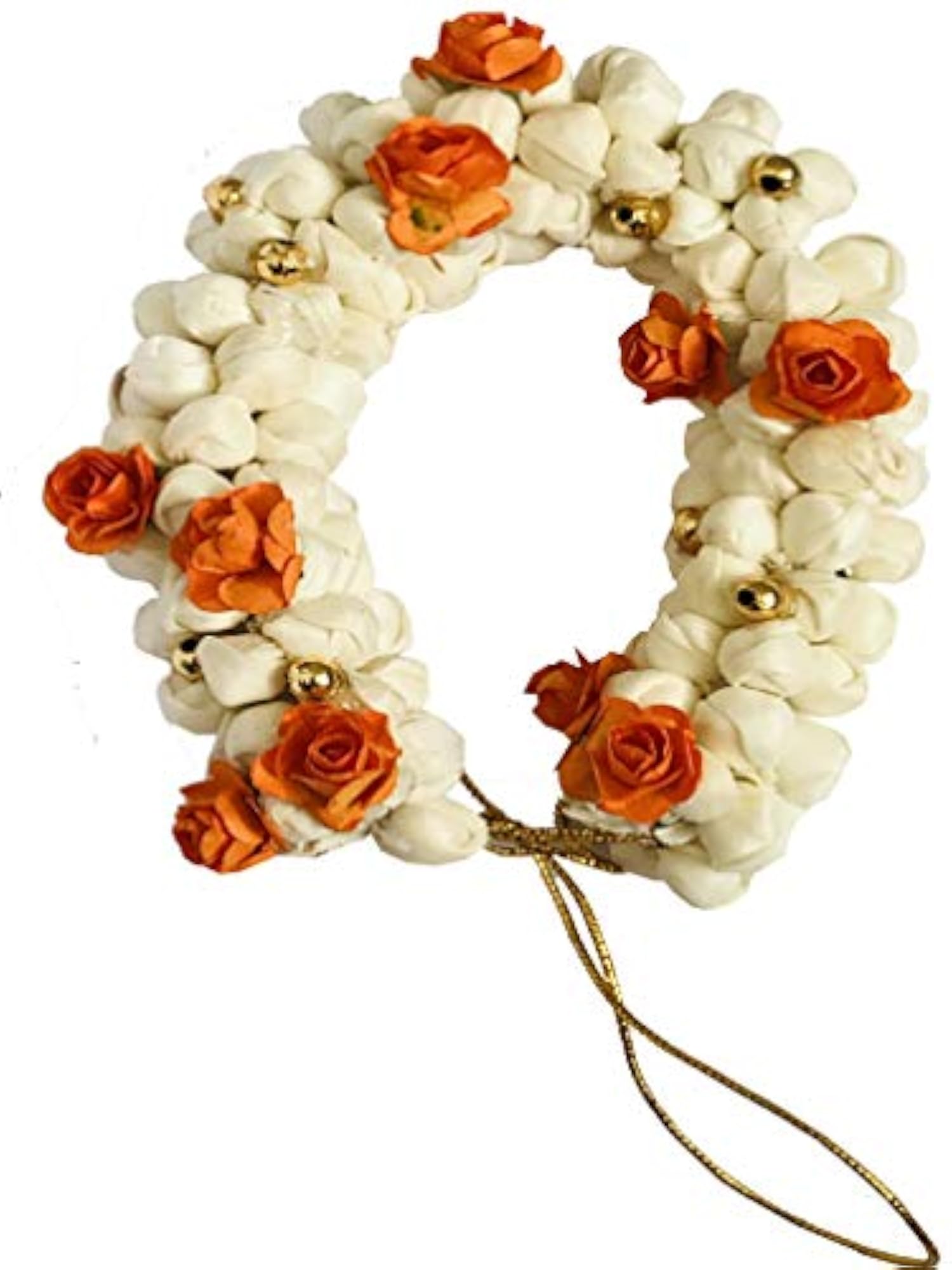 Artificial Orange Flower Mogra Gajra Hair Accessory for Women