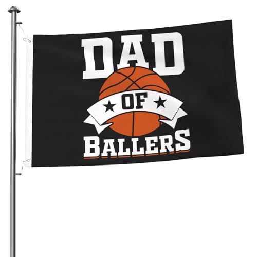 Generic - Drapeau de couleur vive - Bannière de basket-ball Dad of Ballers - Fanion à suspendre de qualité supérieure pour décorations souvenirs pelouse 90 x 150 cm
