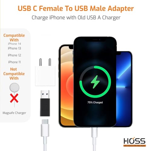 Image of REDWIND USB3.1 Male to Type-C Female Adapter Charge Phone with Old USB-A Charger 10Gbps Support Phone 14 13 12 11 Pro /Mini /Promax iPad Samsung Galaxy S25 to S20 Series One Plus & Other Model