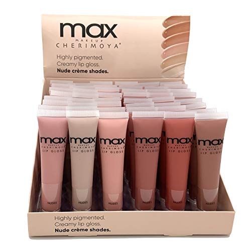 Cherimoya Max Makeup Clear Lip Polish Bulk (36 Pieces) Nude Shades #TOP2