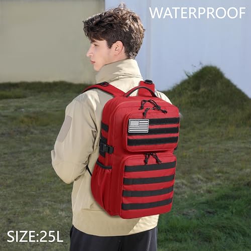 Image of Wotony Military Tactical Backpack for Men Waterproof Daypack 3 Day Assault Pack Molle Bag with Water Bottle Holder