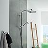 Hansgrohe Activera S – Rociador De Ducha De Lluvia Redondo De 240 Mm Con Ahorro De Agua (EcoSmart) – Acabado Negro Mate – Instalación En Pared O Techo