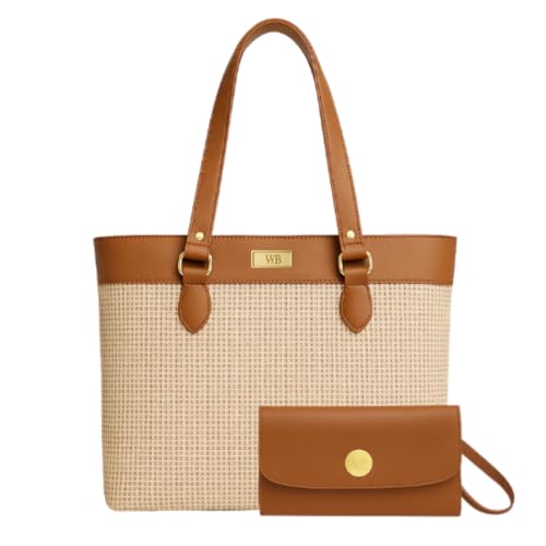 Bolsa De Praia Alça De Ombro Espaçosa Ideal Para Viagens E Passeios (Caramelo)