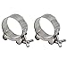 304 Stainless Steel T-Bolt Hose Clamps, 80-85mm Wing Screw Bolt Tube Clamps Heavy Duty Pipe Clamps (2 Pack)