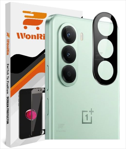 Image of WonRia Pack 1- Back Camera Lens Protector for OnePlus Nord CE 6 Lite 5G Camera Glass Protector Guard [3D Premium] - Black