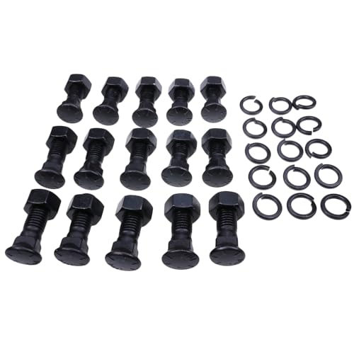 Image of 15 Plow Bolt Nut Washer Blades Cutting Edge 3 /4 10X2 1 /2 Grade 8 Dome Head 5J4773 2J3506 5P8248