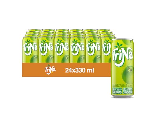 Trina Manzana, Refresco Bajo en Calorías, Bebida Sin Gas - Lata, Pack 24 x 33 cl