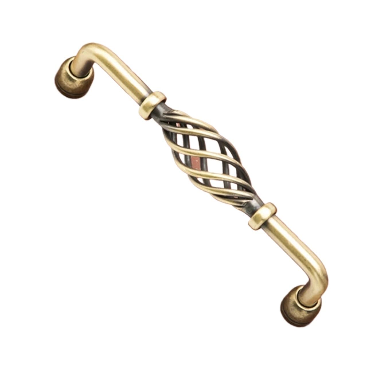 Yonmledo Type7 Bronze 128Mm Brass Vintage Drawer Handles 2Pcs Antique Bronze Cabinet Handles Hollow Out Birdcage Handles Drawer Knobs Wardrobe Door Pullers Furniture Handle With Screws(Type7 Bronze 128Mm)