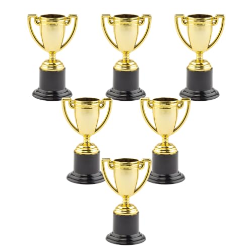 Baker Ross, goldfarbene Trophäen, P670, 6 Stück, für Kinder / Weihnachtsstrumpffüller / Preise / Spiele – Ansicht 1