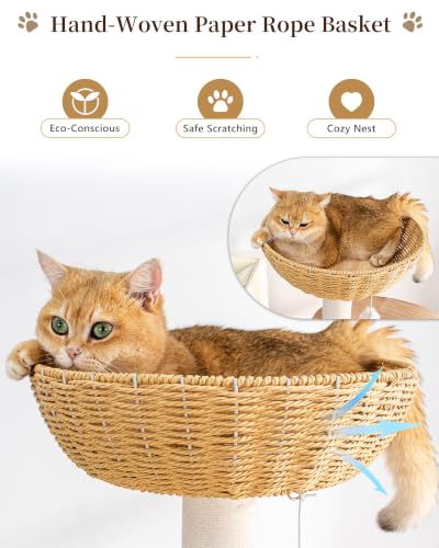 Árbol para gatos grande de madera de 57 pulgadas miniatura 4