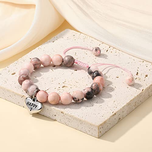 Image of MIXJOY Happy Birthday Gifts for Women, Birthday Braided Beads Bracelet Gifts for Turning Age Daughter Granddaughter Niece
