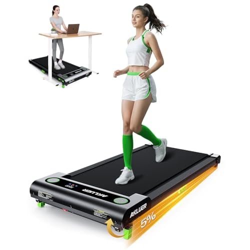 Walking Pad with Incline, Akluer Incline Walking Pad Treadmill for Home, 2.5 HP Under Desk Treadmill Small with Remote Control, Walking Pad Small Treadmill with LED Display