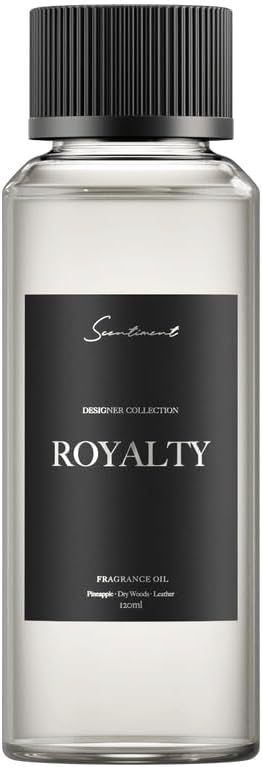 Diffuser Oil - Royalty Designer Collection | Aromatherapy Home Fragrance | Luxurious Scent with Notes of Pineapple, Dry Woods, Leather (50mL)