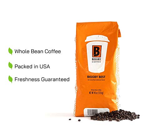 Biggby Coffee Whole Roasted Coffee Beans | Medium Roast Biggby Best Flavor, 2.5Lb/40Oz Bag | Farm-Direct Tanzanian Peaberry, Nicaraguan And Mexican Coffee Beans Boxed In Usa #TOP1