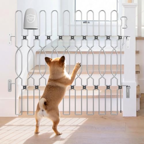 Snagle Paw Metal Retractable Door Barrier,Safety Dog Gate for Front Door,Easy Install Retractable Pet Gate for Recreational Vehicle,Doorways,40.2" Wid