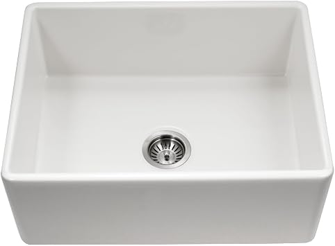 Houzer 26" Fireclay Apron Front Farmhouse Single Bowl Kitchen Sink