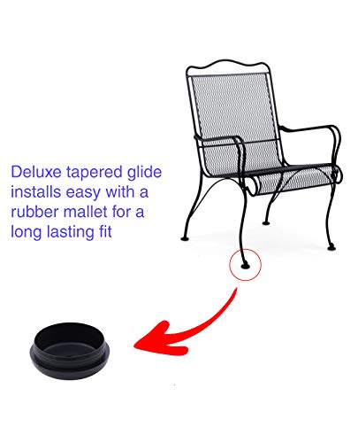 Project Patio 1-1/2" Deluxe Wrought Iron Outdoor Patio Furniture Glides (28 Pack) Protectors for Table and Chair Feet - Step by Step Instruction Included - Thumbnail 2