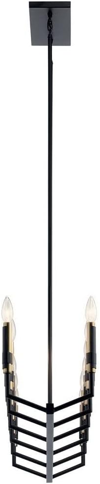 Kichler Lighting Armand 42.75 inch 12 Light Linear Chandelier in Black and Bronze Finish