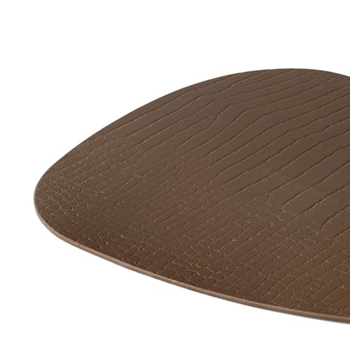 Image of Premium Recycled Leather Mouse Pad for PC | Large Size 25x22cm Mousepad for Laptop Wireless | Handcrafted | Anti-Slip, Anti-Skid, Waterproof | Croco Finish for Home, Office, Gaming, Taupe
