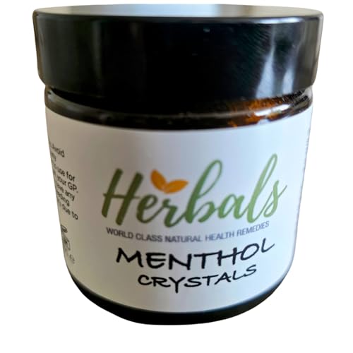 Herbalshire Menthol Crystals 30g – Natural Decongestant for Inhalation, Sinus & Steam Relief | Pure Eucalyptus Vapour Crystals – Clears Blocked Nose, Cold Relief, Soothes Breathing