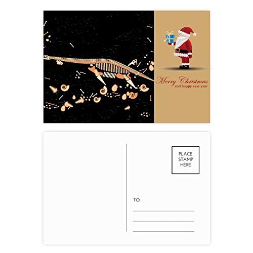 Cartes postales dinosaure noir papier cartonné rigide style minimaliste haut de gamme