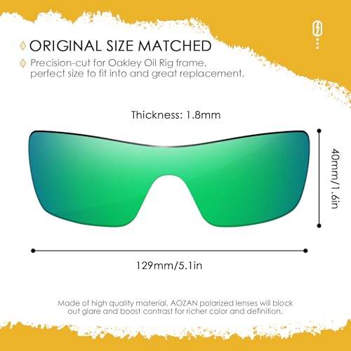 Image of ANSI Z87.1 Replacement Lenses Compatible with Oakley Oil Rig Sunglasses