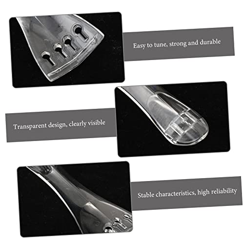 Milisten 2Pcs Tailpiece Size Clear Pull/Accessory Professional Part - Banjo Violin Replacement Transparent Practical Plastic Board Tail #TOP1
